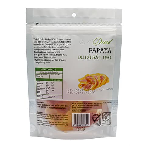 Dried papaya