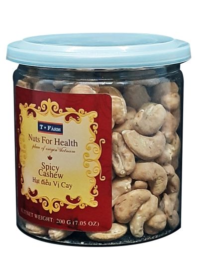  Vietnam Premium Quality Baked Dried Style COMMON Cultivation Type Flavor T-FARM JAR 200GR SPICY CASHEW